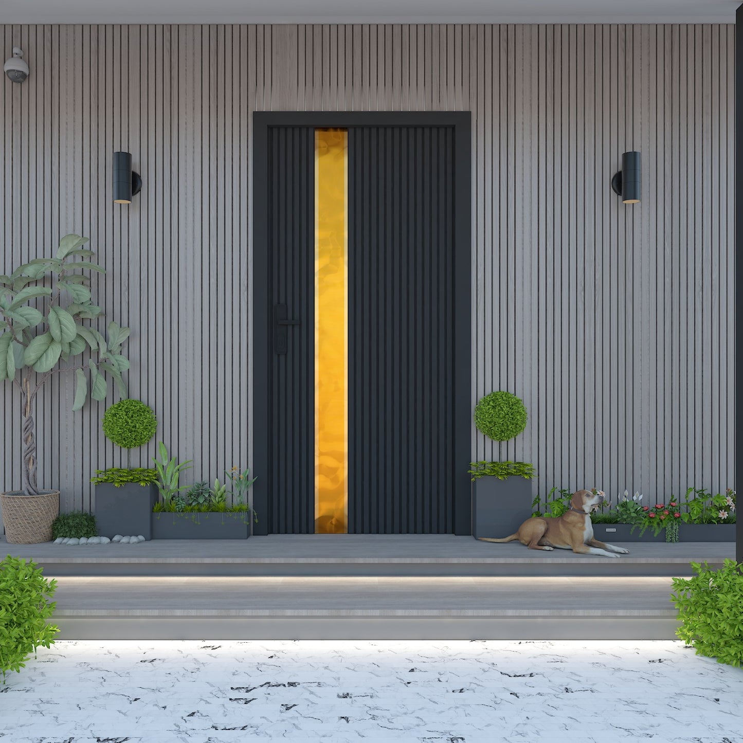Modern exterior door